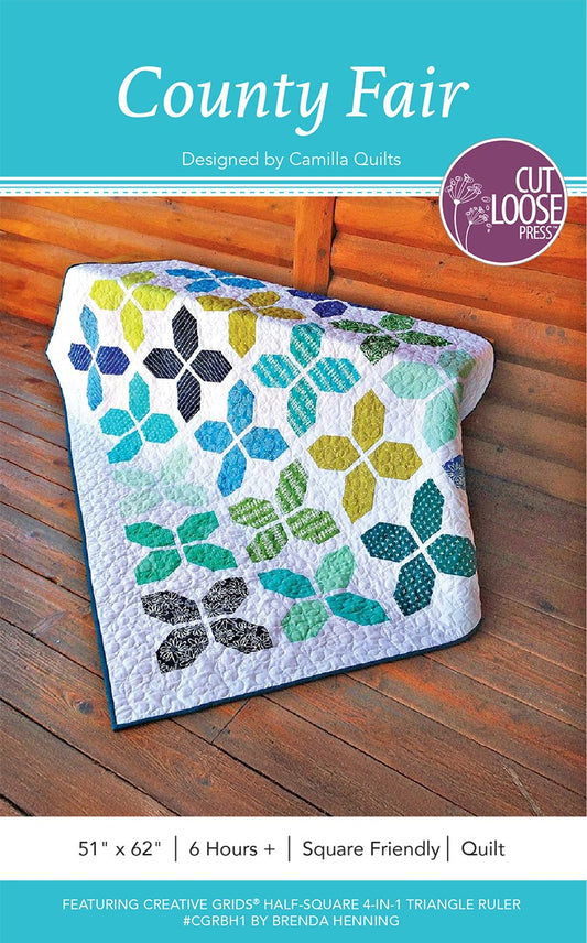 County Fair Quilt Pattern by Cut Loose Press - front