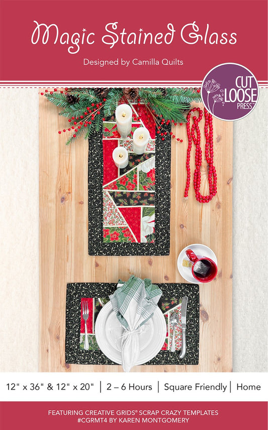 Magic Stained Glass Set Pattern by Cut Loose Press - front