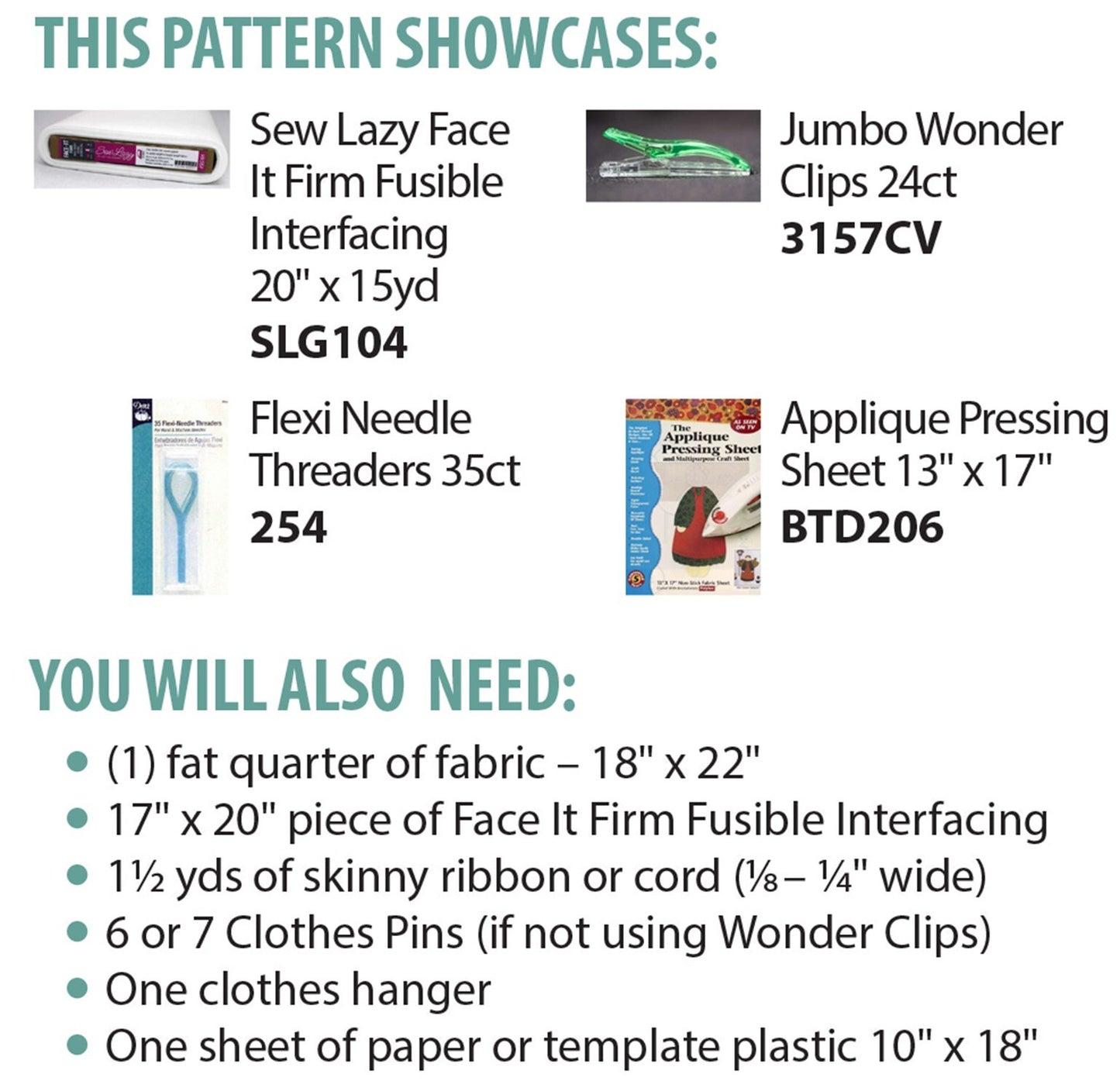 Household Hang Ups Pattern , quilting and craft projects