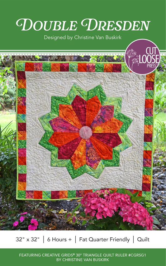 Double Dresden Quilt Pattern by Cut Loose Press - front