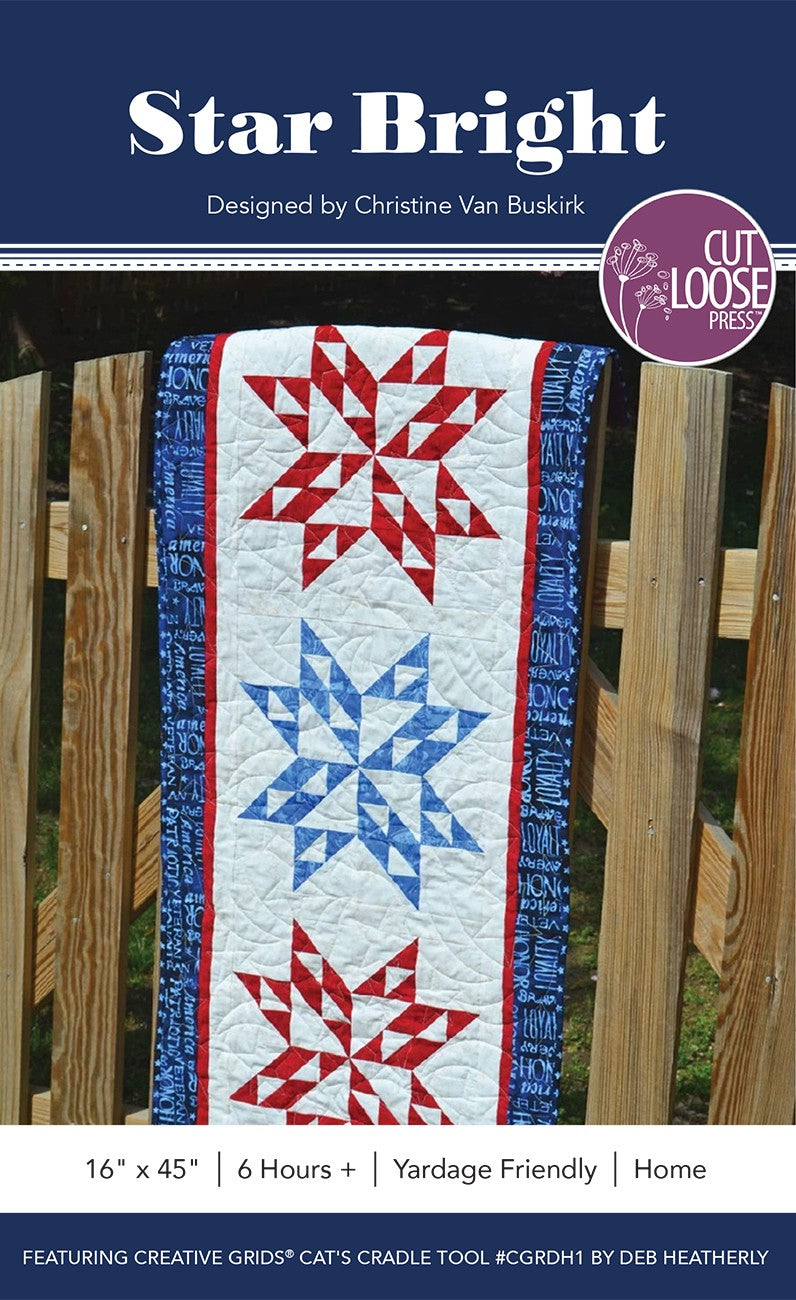 Star Bright Quilt Pattern by Cut Loose Press - front