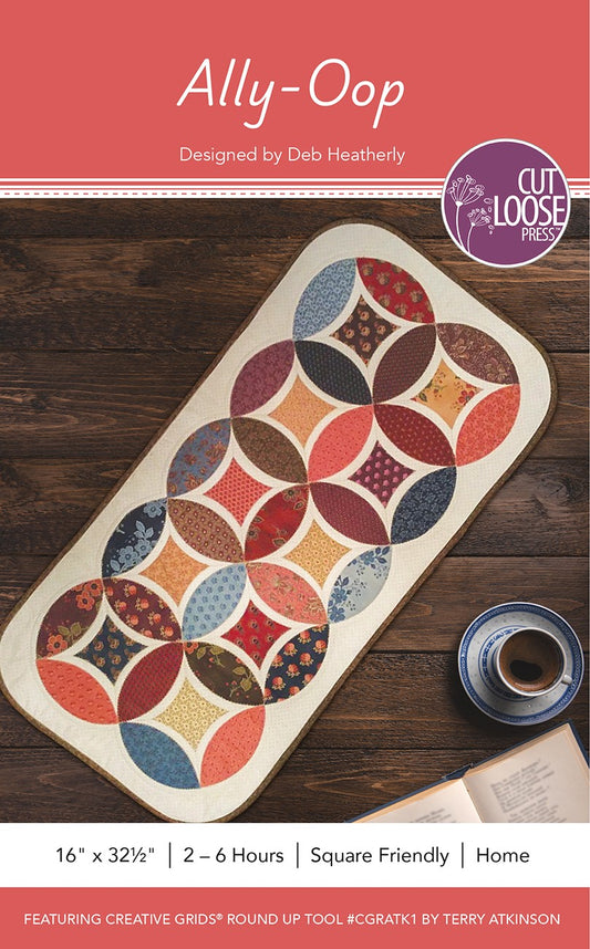 Ally-Oop Table Runner Pattern by Cut Loose Press - front