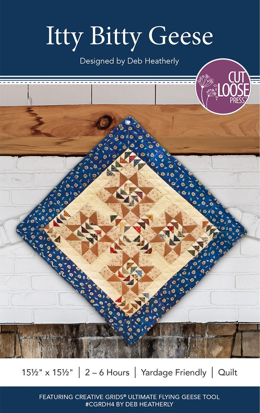 Itty Bitty Geese Mini Quilt Pattern from Cut Loose Press by Cut Loose Press - front