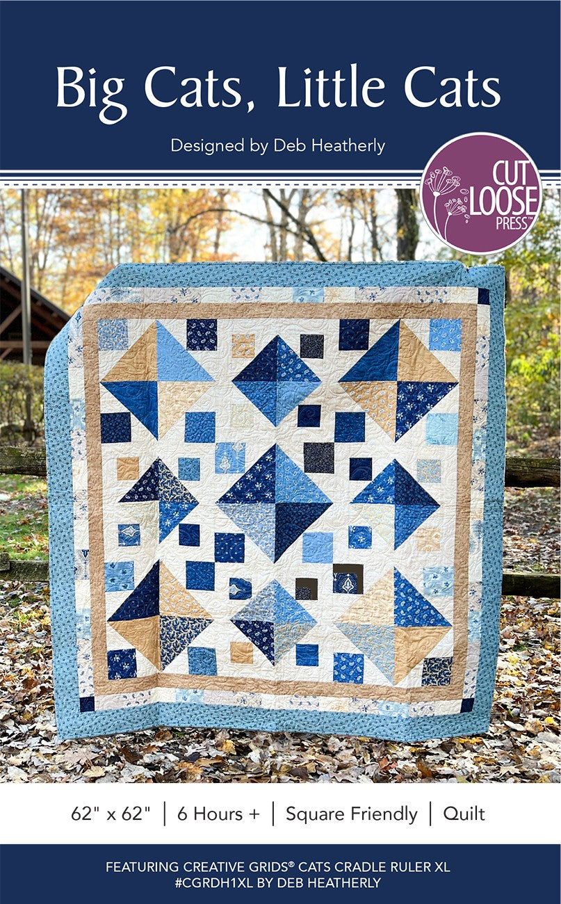 Big Cats Little Cats Quilt Pattern by Cut Loose Press - front