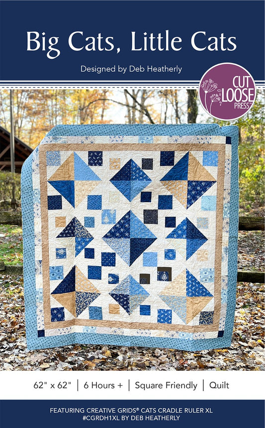 Big Cats Little Cats Quilt Pattern by Cut Loose Press - front