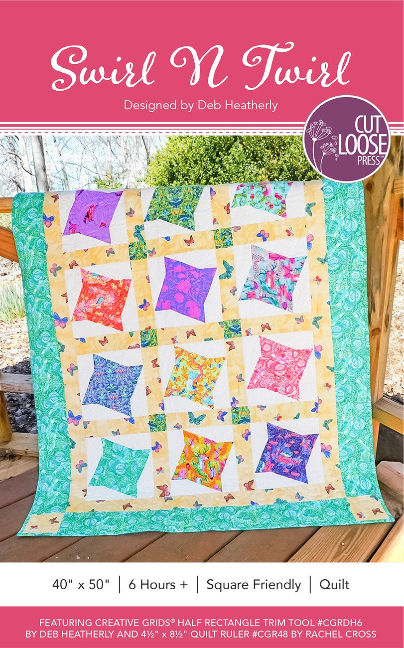 Swirl N Twirl Quilt Pattern by Cut Loose Press - front