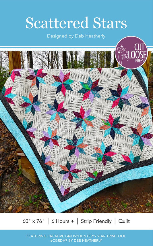 Scattered Stars Quilt Pattern by Cut Loose Press - front
