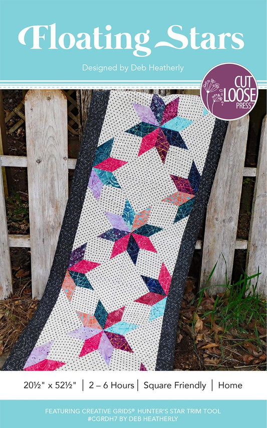 Floating Stars Runner Pattern by Cut Loose Press - front