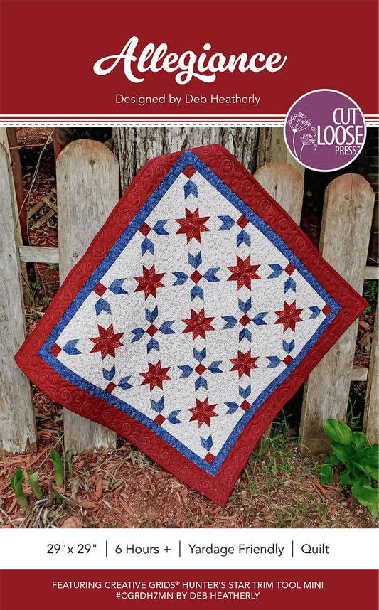 Allegiance Wall Hanging Pattern by Cut Loose Press - front
