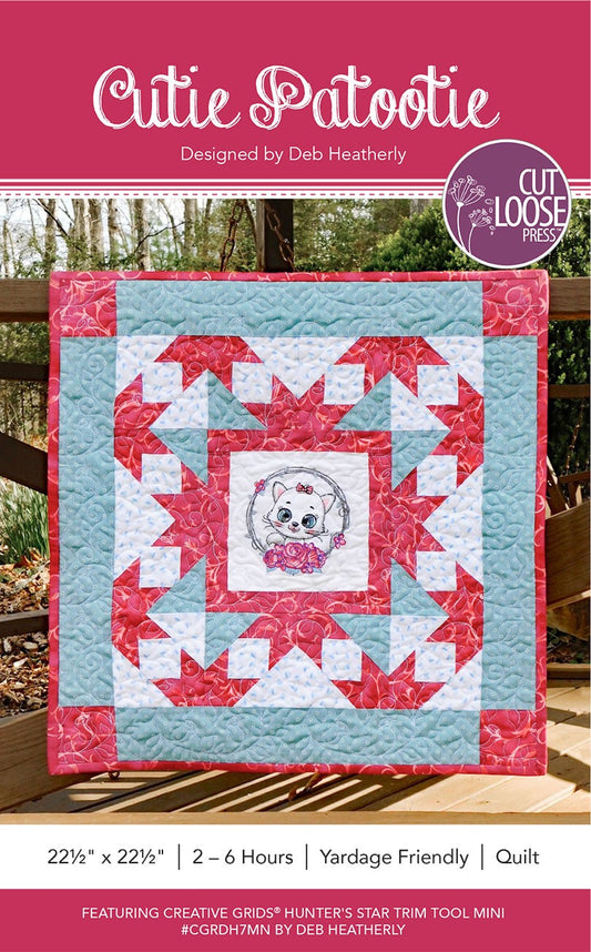 Cutie Patootie Quilt Pattern by Cut Loose Press - front