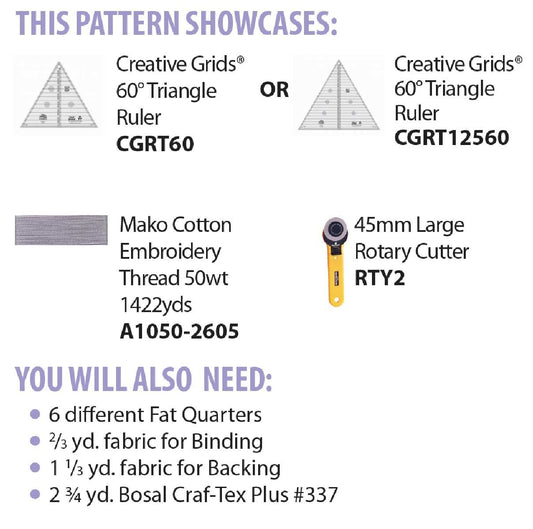 Hexie Placemats x6 Pattern , quilting and craft projects