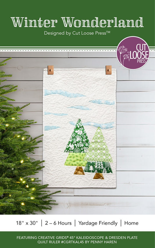 Winter Wonderland Wall Hanging Pattern by Cut Loose Press - front