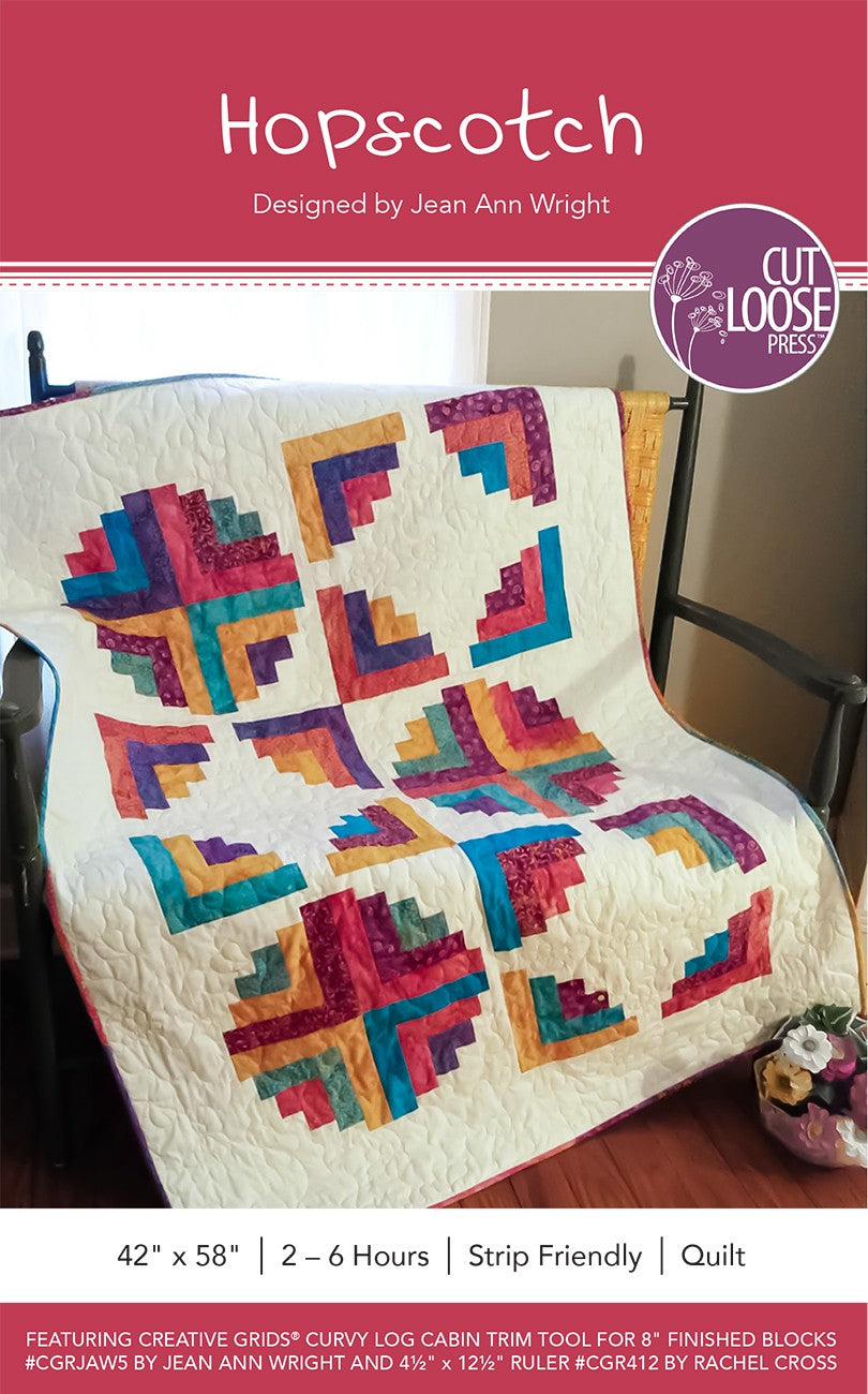 Hopscotch Quilt Pattern by Cut Loose Press – updated cover