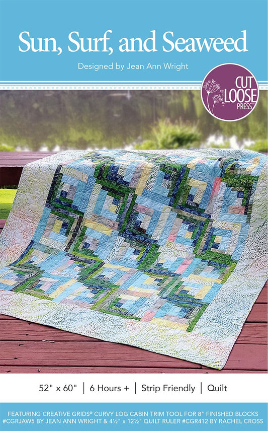 Sun Surf and Seaweed Quilt Pattern by Cut Loose Press - front