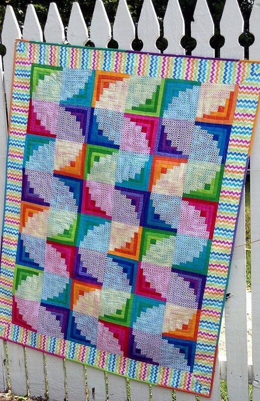 Wiggly Worms Log Cabin Quilt Pattern , quilting and craft projects