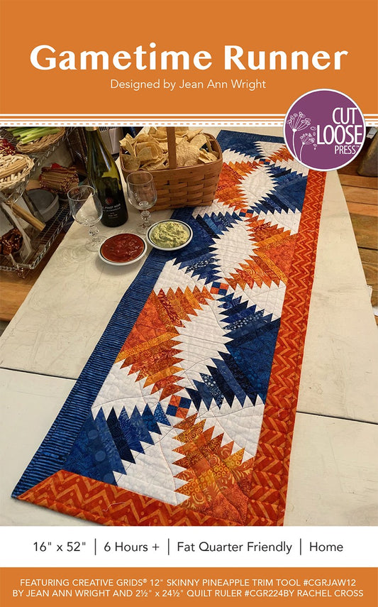 Gametime Table Runner Pattern by Cut Loose Press - front