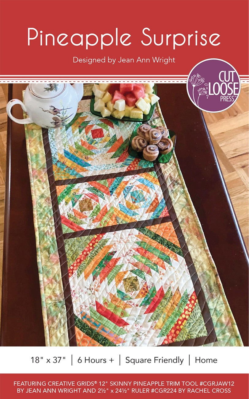 Pineapple Surprise Runner Pattern by Cut Loose Press - front