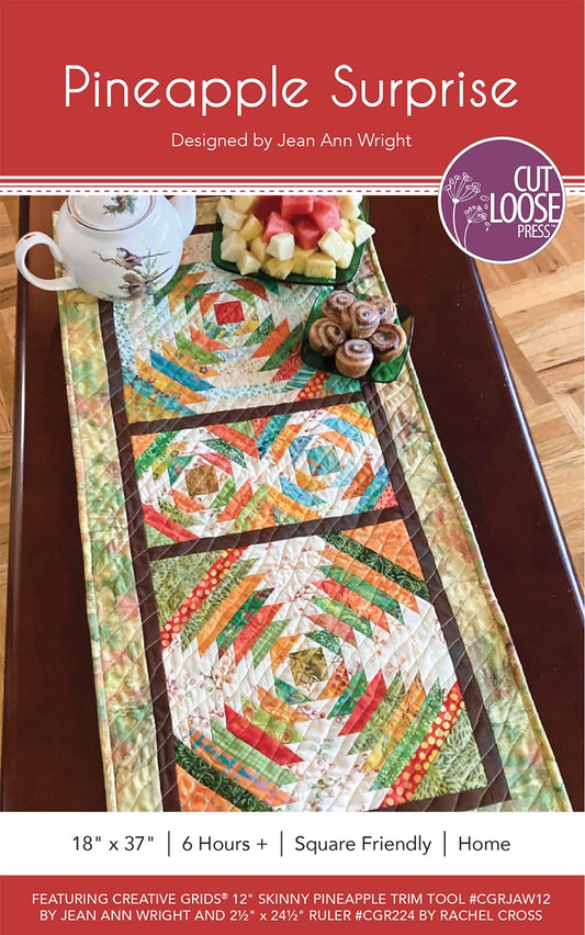 Pineapple Surprise Runner Pattern by Cut Loose Press - front