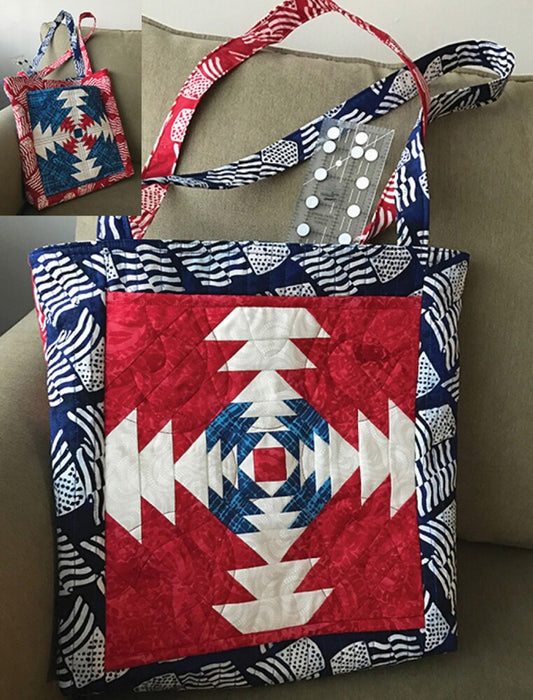The Pineapple Popout Tote Pattern by Cut Loose Press introduces an exciting new pineapple-block technique that creates a bold