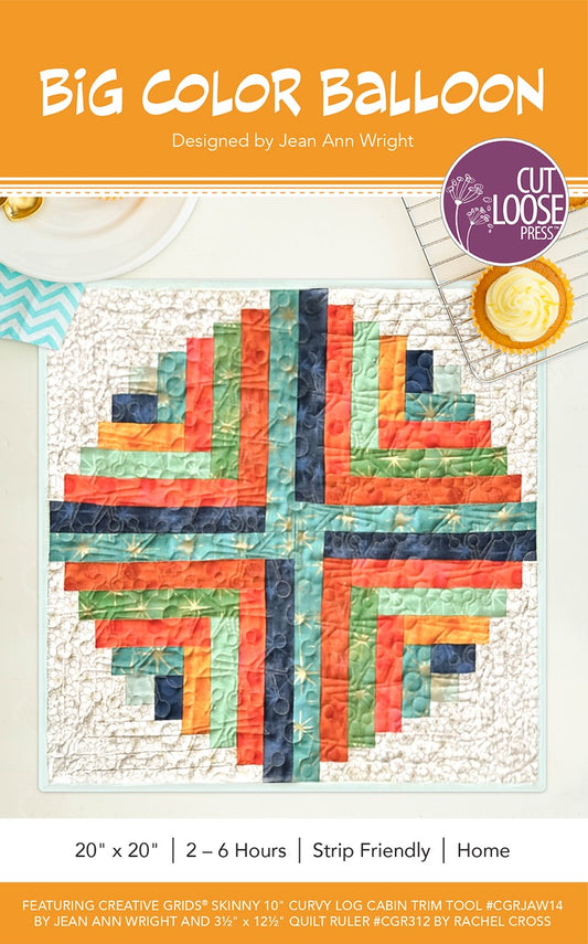 Big Color Balloon Table Topper Pattern by Cut Loose Press - front