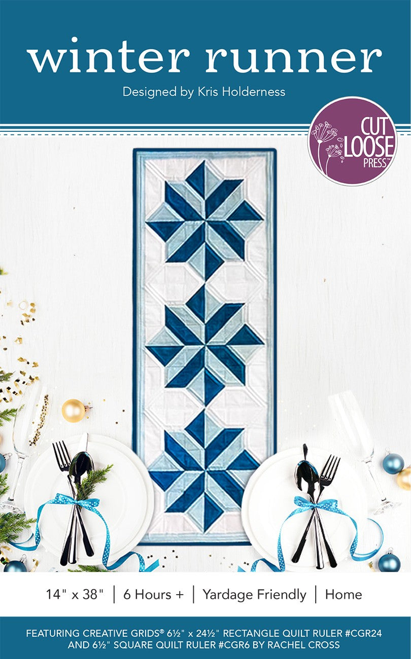 Seasonal Runner-Winter Pattern by Cut Loose Press - front