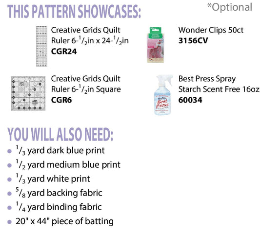Seasonal Runner-Winter Pattern , quilting and craft projects