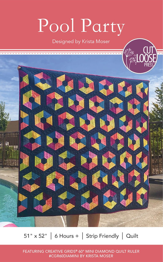 Pool Party Quilt Pattern by Krista Moser by Cut Loose Press - front