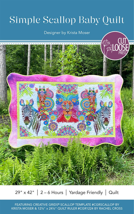 Simple Scallop Baby Quilt by Cut Loose Press - front