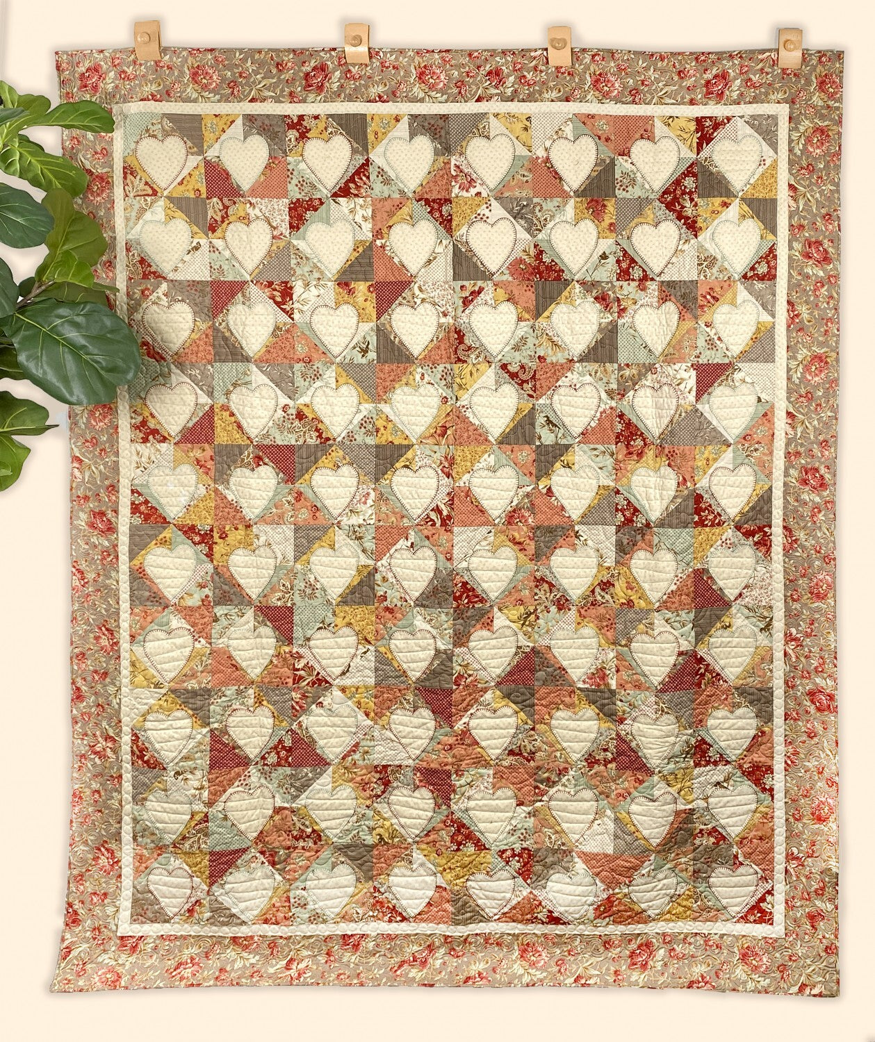 Hearts on the Half Square Quilt Pattern , quilting and craft projects