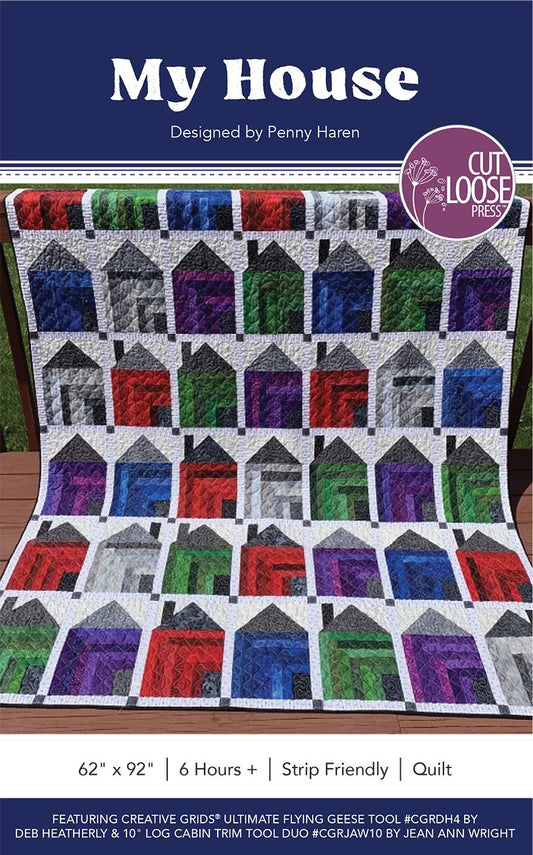 My House Quilt Pattern by Cut Loose Press - front
