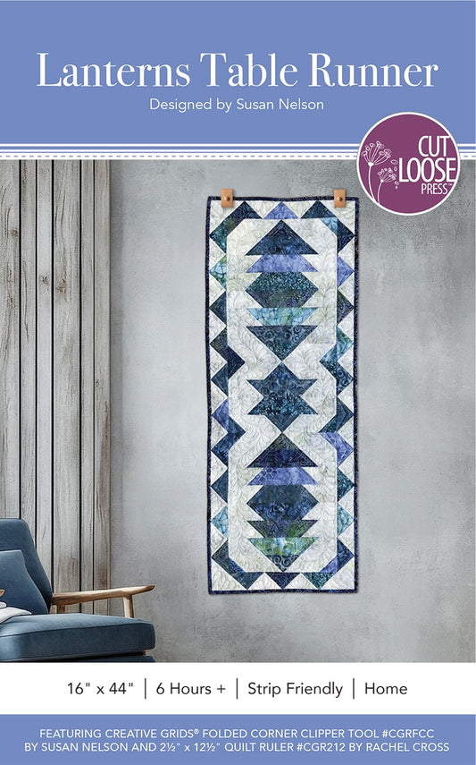 Lanterns Table Runner Pattern by Cut Loose Press - front