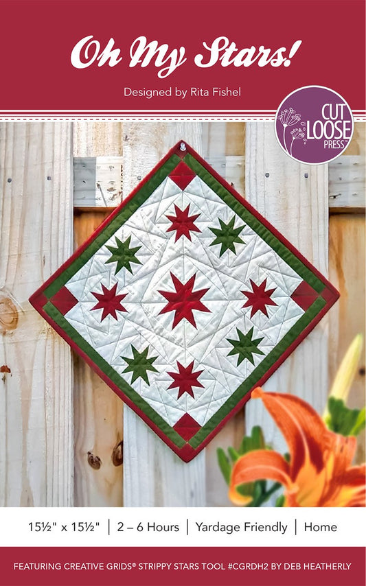 Oh My Stars Mini Quilt Pattern by Cut Loose Press - front