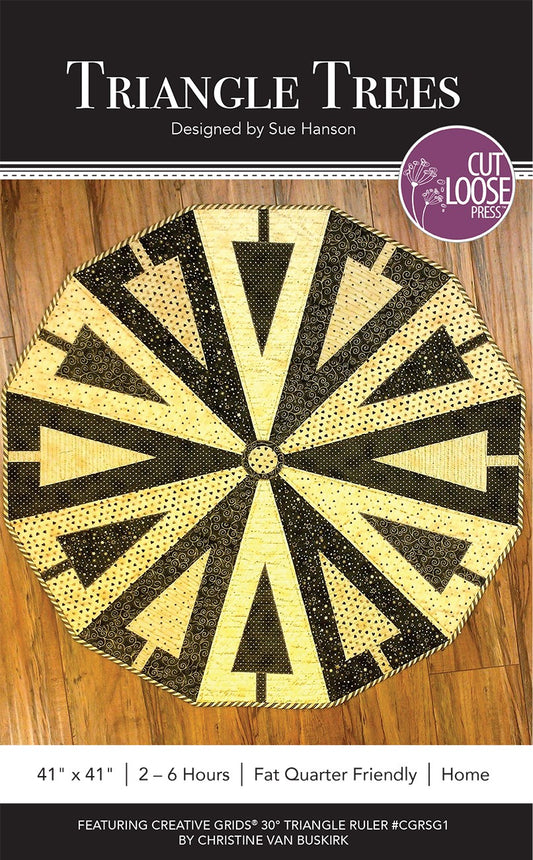 Triangle Tree Table Topper Pattern by Cut Loose Press - front