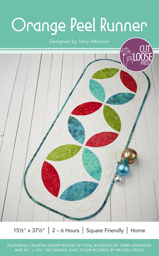 Orange Peel Table Runner Pattern by Cut Loose Press - front