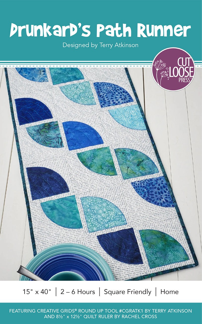 Drunkard's Path Table Runner Pattern from Cut Loose Press by Cut Loose Press - front