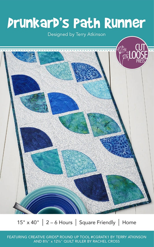 Drunkard's Path Table Runner Pattern from Cut Loose Press by Cut Loose Press - front