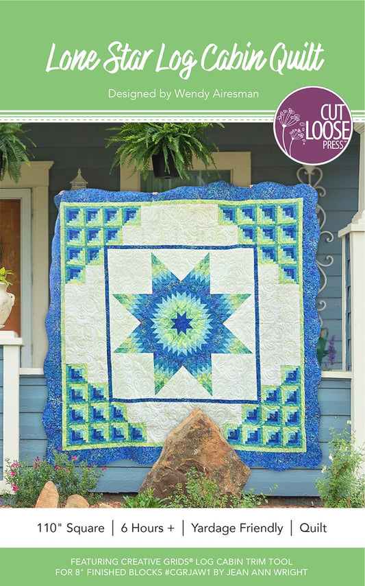 Lone Star Log Cabin Quilt by Cut Loose Press - front