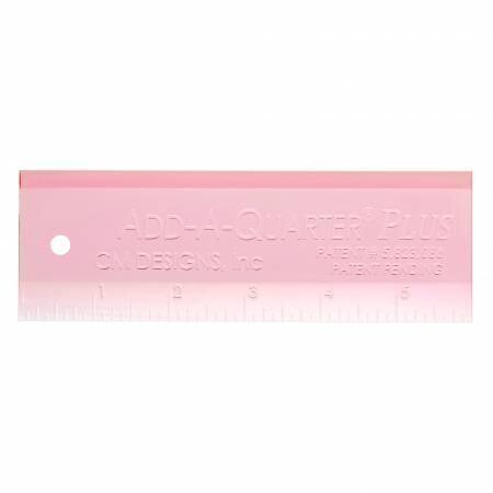 Add-A-Quarter Ruler - 6in Plus PINK for precise cutting, marking and patchwork