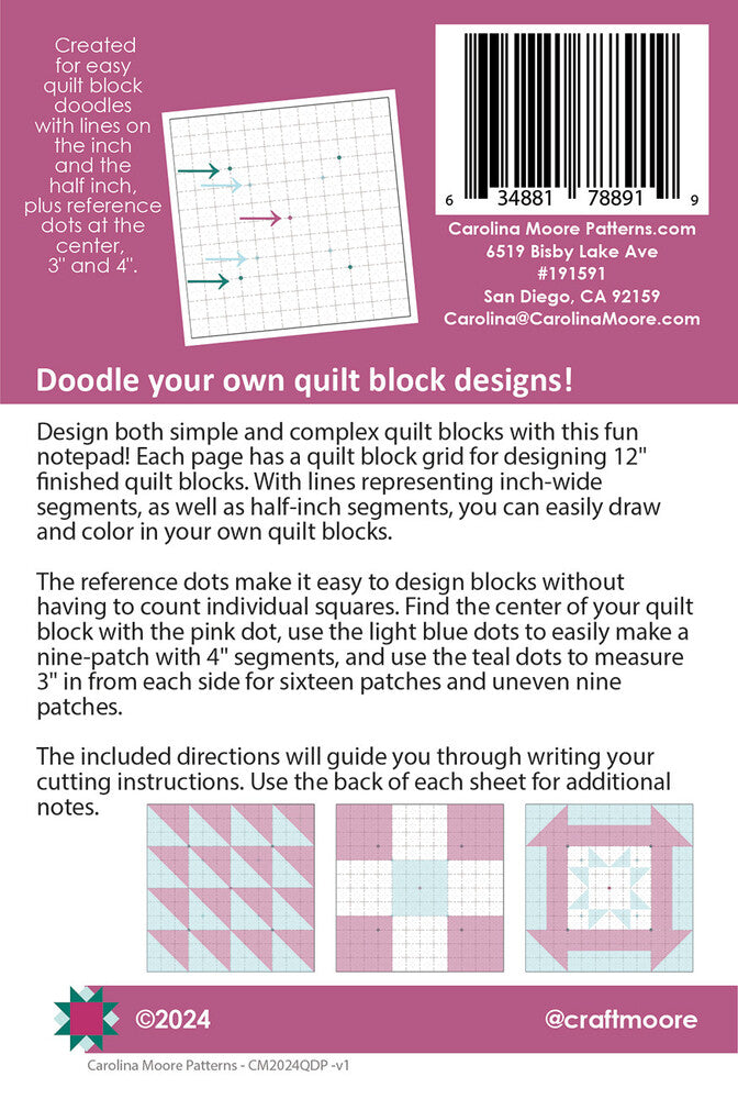 Quilt Doodle Pad sewing and quilting product