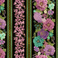 Shizuka - Black Asian Floral 279 mm Stripe Metallic sewing and quilting product
