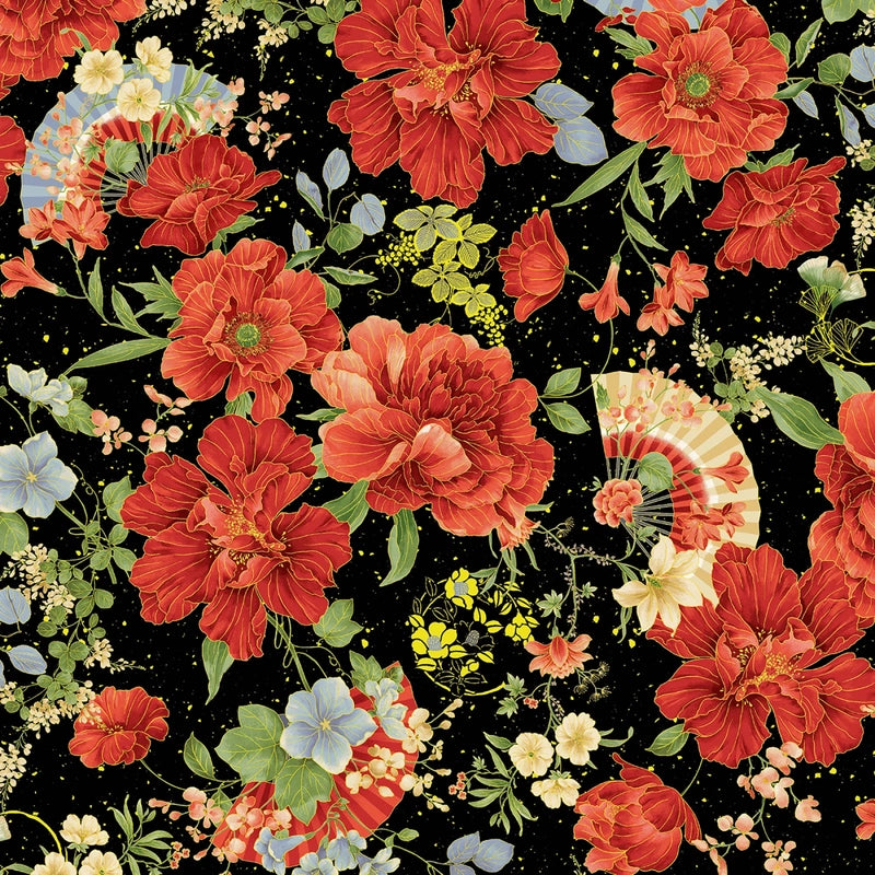 Imperial Bloom - Jet w/Metallic