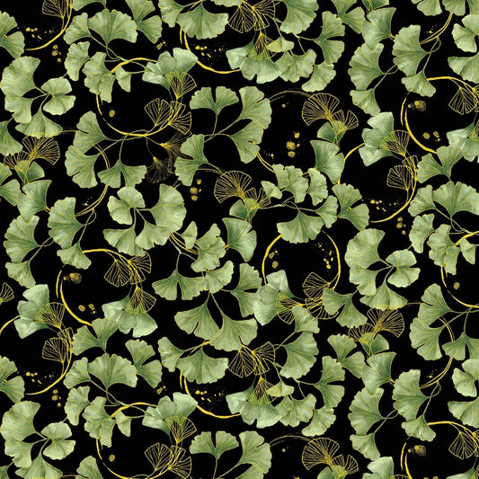 Imperial Bloom - Green Gingko w/Metallic
