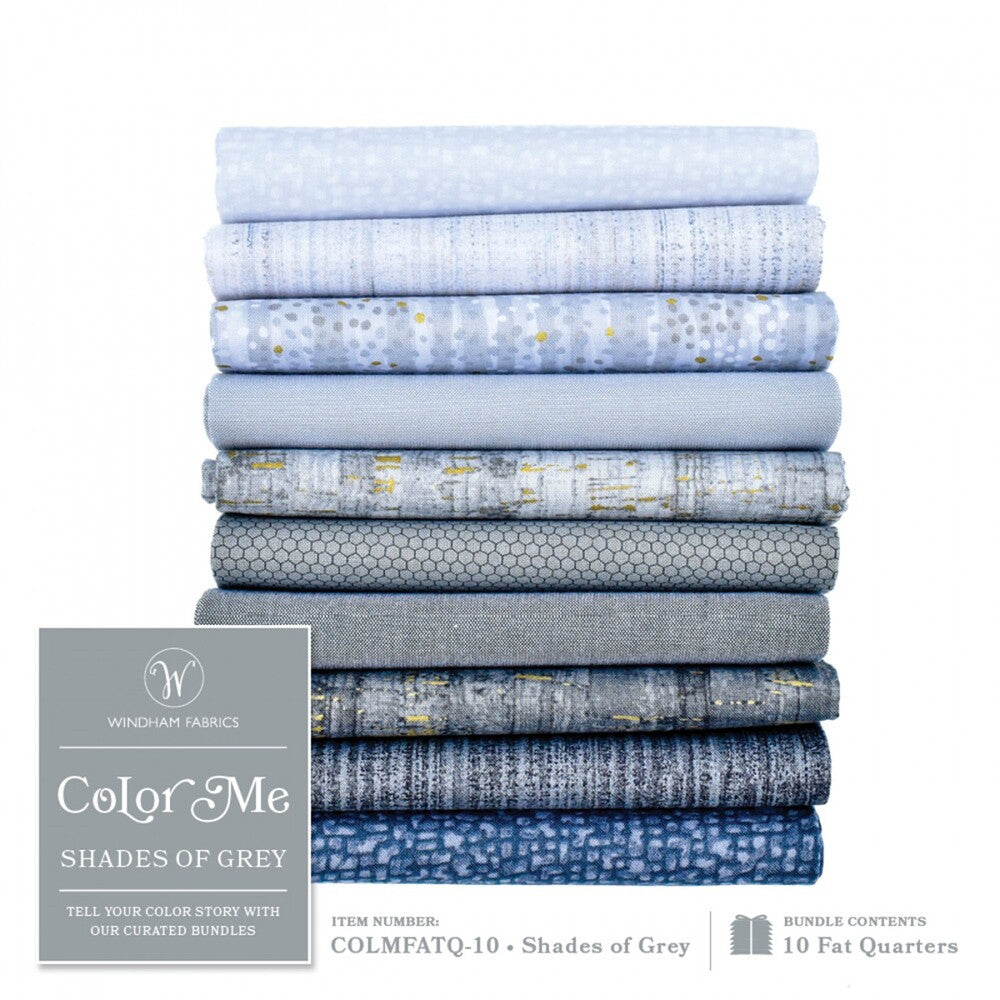 Colour Me Shades of Gray - FQ Bundle 10pc sewing and quilting product