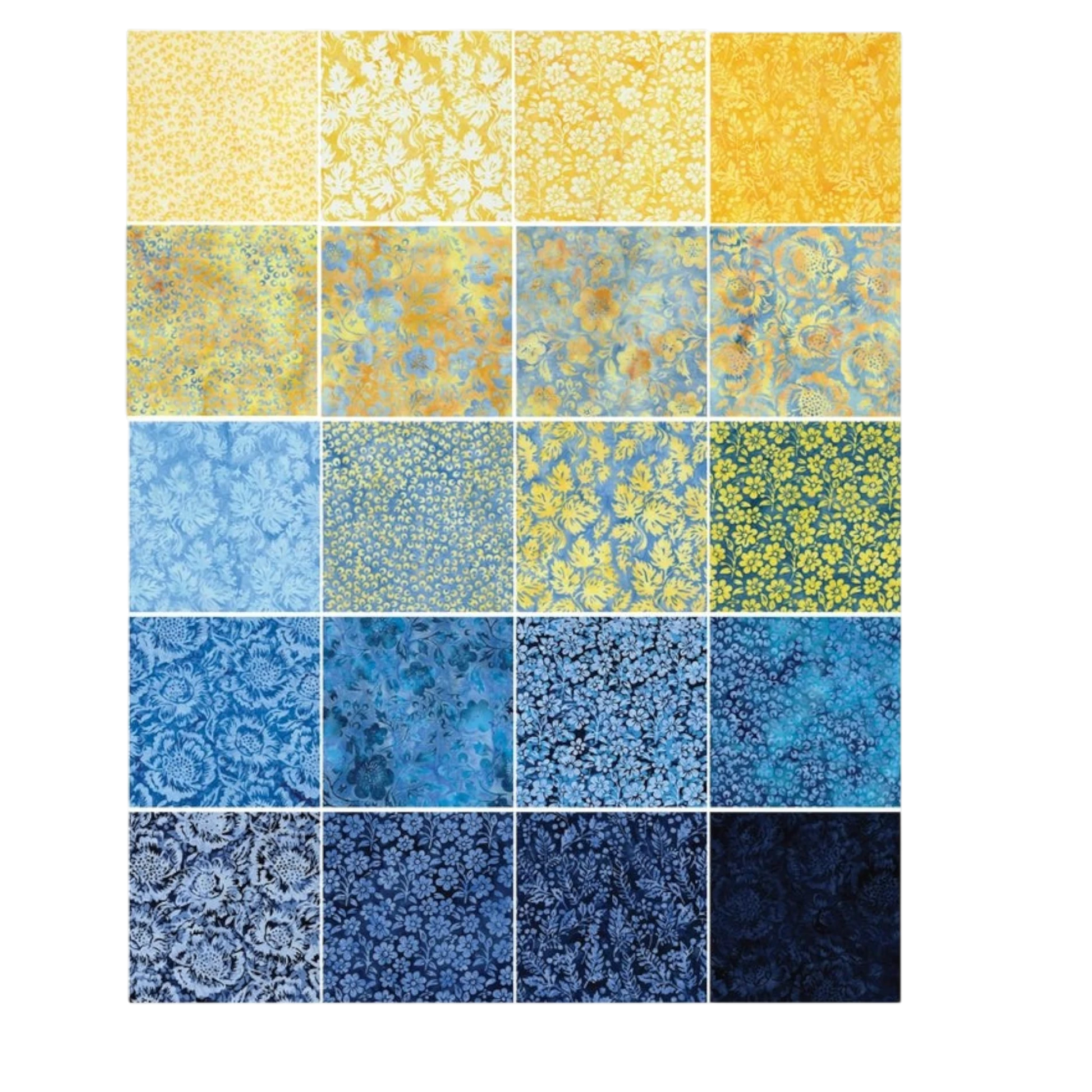 Countryside Charm Batik 127 mm Squares 42pc for patchwork, quilting and sewing