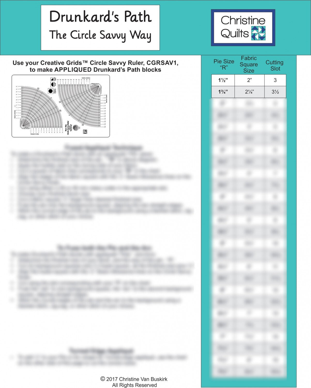 Drunkards Path the Circle Savvy Way Block Pattern , quilting and craft projects