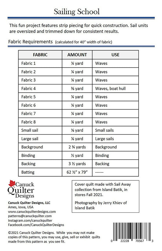 Sailing School Quilt Pattern , quilting and craft projects