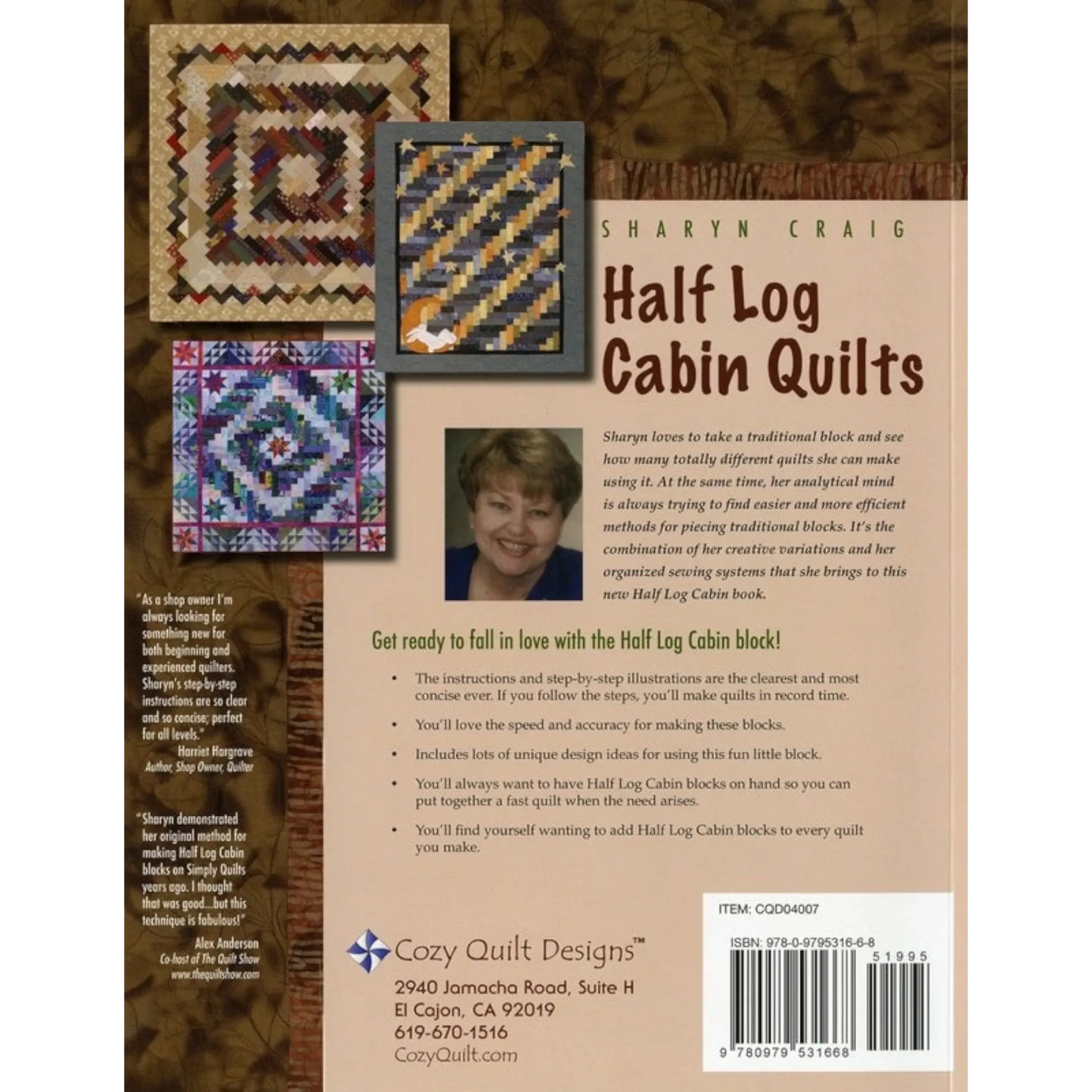 Half Log Cabin Quilts Book , quilting and craft projects