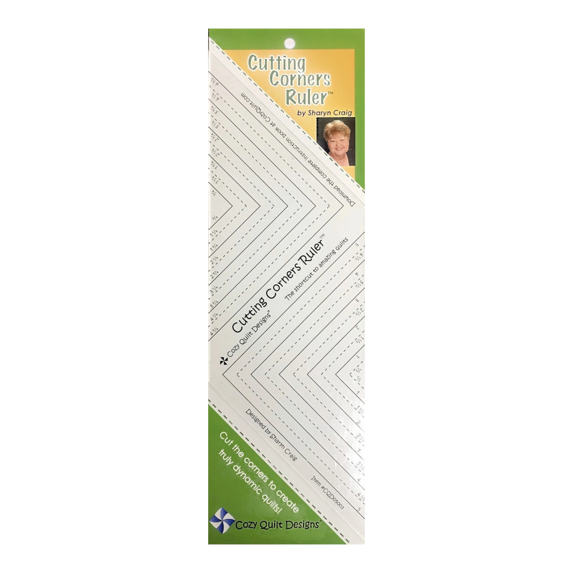 Cutting Corners Ruler for precise cutting, marking and patchwork