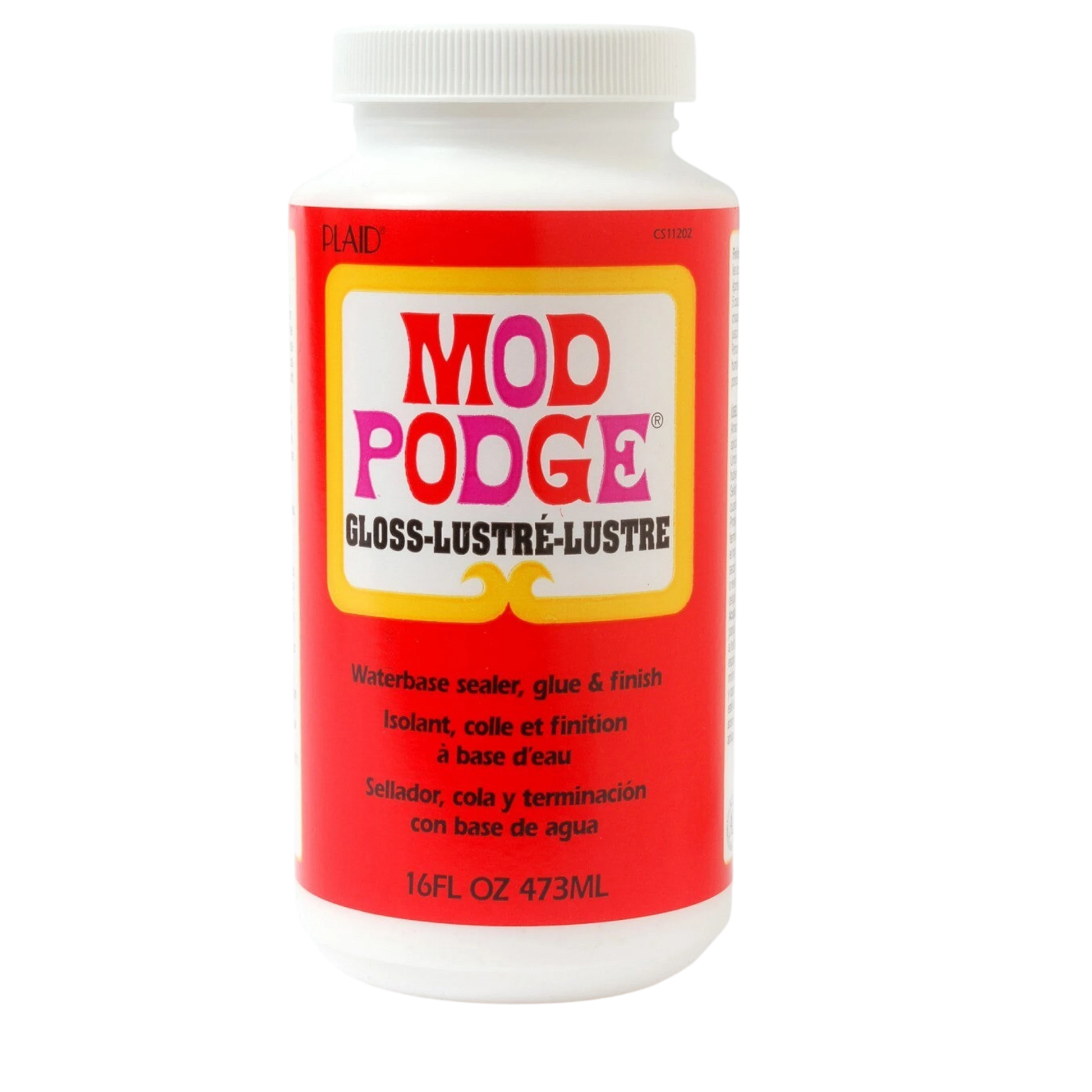Mod Podge Gloss Finish Glue 16oz 473ml for applique, sewing and craft projects