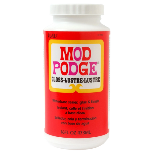 Mod Podge Gloss Finish Glue 16oz 473ml for applique, sewing and craft projects